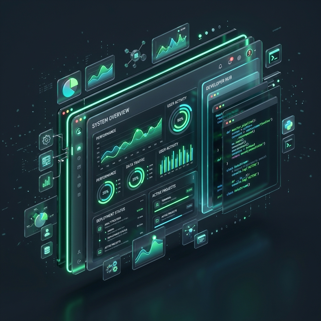 UVXYZ High-Tech Dashboard Interface